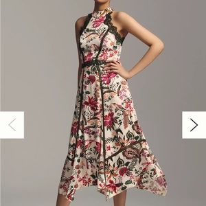 Halter Style Sleeveless Print Midi Dress from Anthropologie